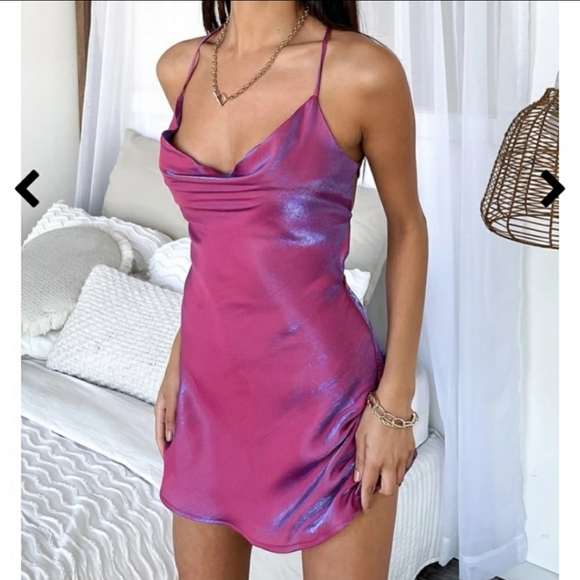 ASOS Dresses & Skirts - Olivia Dress - Pink Purple Fuchsia Shimmer